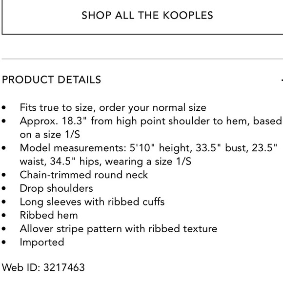 THE KOOPLES Striped black & off-white sweater. Heavy metallic detail size 2X. - Picture 4 of 12